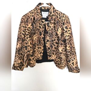 WORTH leopard print cocktail blazer vintage 90s maximalist | 6